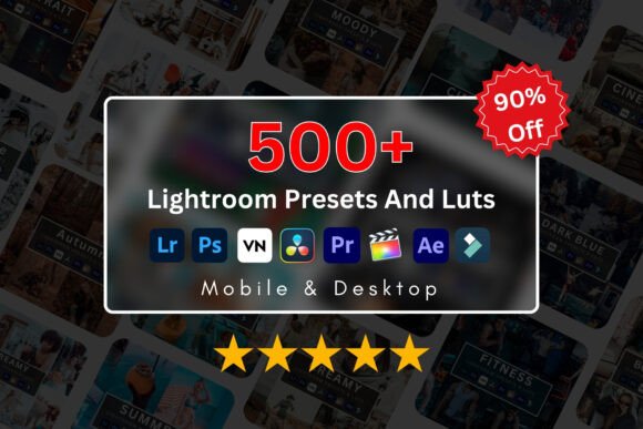 500 Lightroom Presets Luts for Creative Professionals
