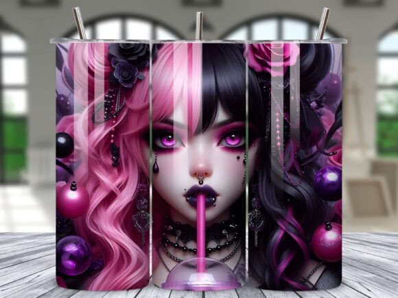 Anime Fusion Character Art Tumbler Wrap