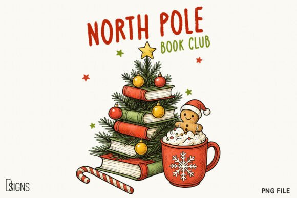 Christmas North Pole Book Club Png