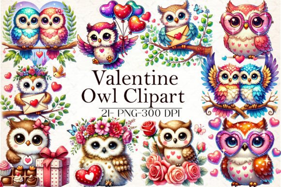 Dive into Creativity with Our Valentine Owl Clipart Bundle