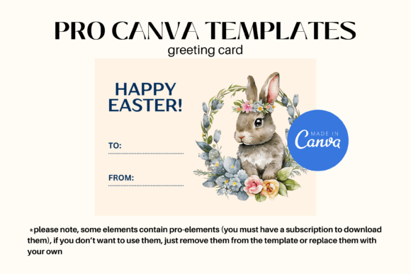 Easter Greeting Card Canva Template