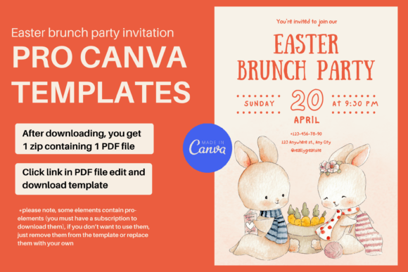 Easter Runch Party Invitation