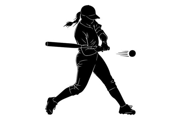 Female Baseball Player Swinging Bat Silh: A Strategic Visual for Modern Sports Communication
