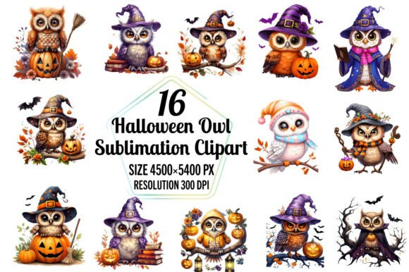 Halloween Owl Sublimation Clipart Bundle: A Creative Tool for Digital and Physical Projects
