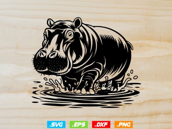 Hippo SVG, Cute Hippopotamus Clipart: A Creative Resource for Designers and Artists
