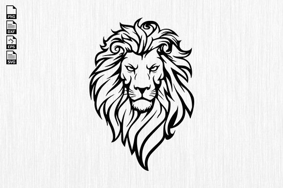 Lion Face SVG, Cute Lion Face Head SVG