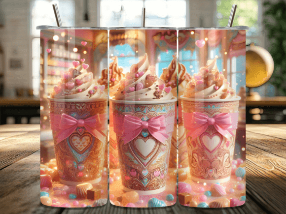 Pastel Pink Latte Valentine Tumbler Wrap: A Stylish and Practical Choice