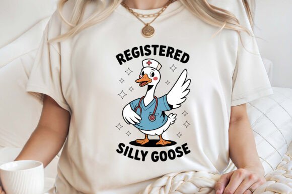 Registered Silly Goose Nurse T-shirt PNG