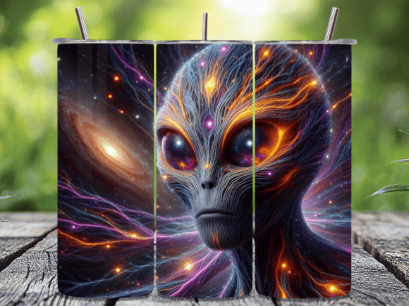 Stardust Alien Gaze Tumbler Wrap Design