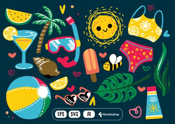 Summer Vector Svg Cut Silhouette