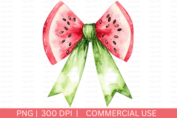 Summer Watermelon Coquette Bow PNG: A Versatile Digital Asset for Creative Workflows