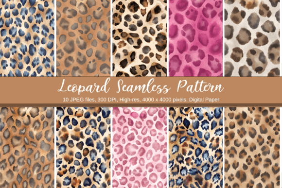 Watercolor Leopard Digital Paper: A Versatile Creative Resource