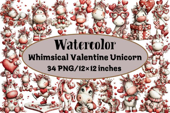 Whimsical Valentine Unicorn Clipart: A Digital Art Treasure for Modern Creators